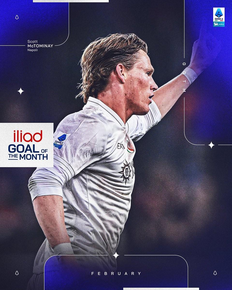 APP下载-官方：麦克托米奈对阵热那亚的世界波当选意甲2月最佳进球